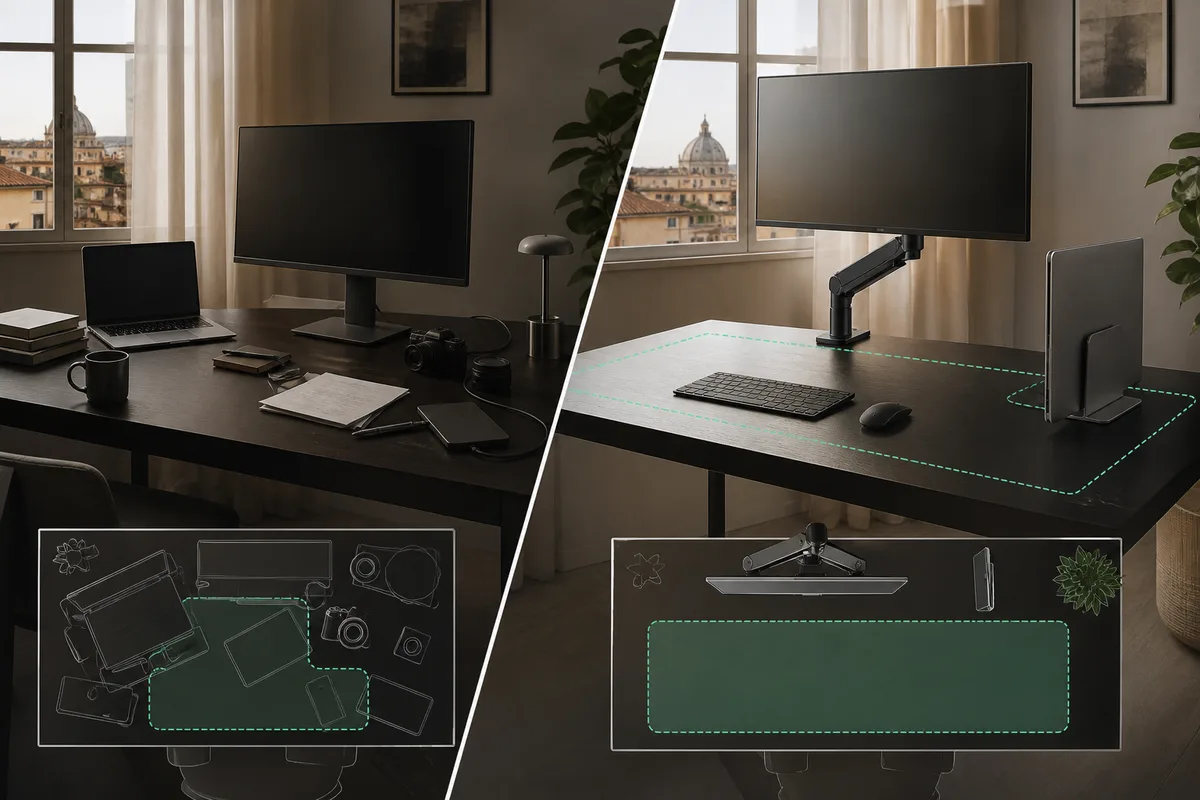 Desk space saved laboratory study